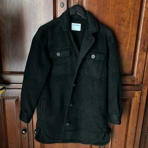 Old Navy heavy black shirt jacket coat size Medium (M)